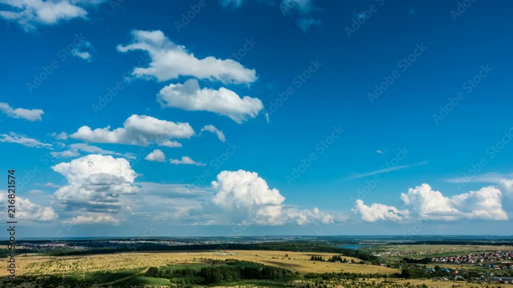 Beautiful time lapse over a keen summer landscape Beautiful time lapse over a keen summer landscape