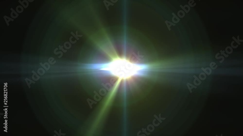 Wallpaper Mural central star shine rotating optical lens flares shiny bokeh seamless loop animation art background - new quality natural lighting lamp rays effect dynamic colorful bright video footage Torontodigital.ca