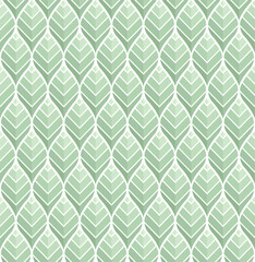 Fototapete Geometrische Blättermuster Grüne geometrische Blätter im Vektormuster  © daniela