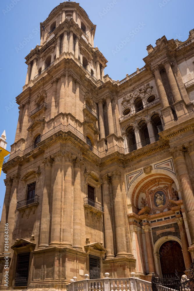 Spain, Malaga,  Catedral of Málaga LOW ANGLE VIEW OF A BUILDING