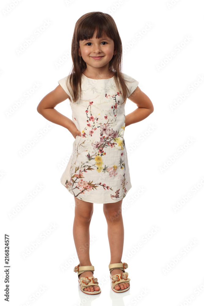 Cute stylish girl isolated on white Cute stylish girl isolated on white