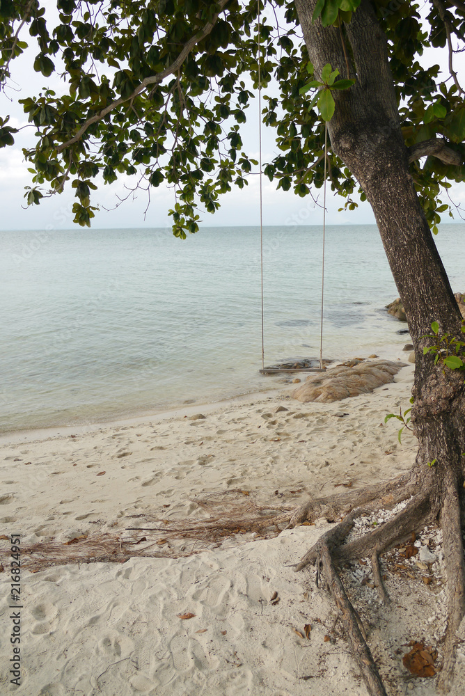 Swing and beach in Thailand