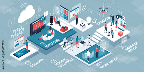 Innovative technology and lifestyle infographic