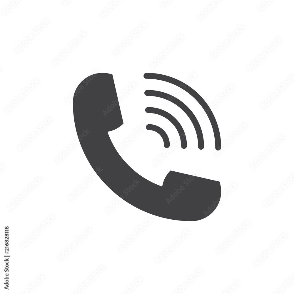 Phone call telephone icon sound waves Phone call telephone icon sound waves