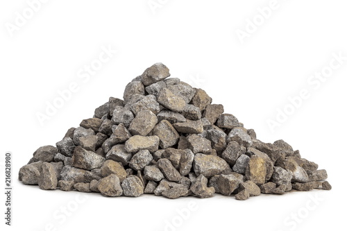 Gravel 5-20mm on white background