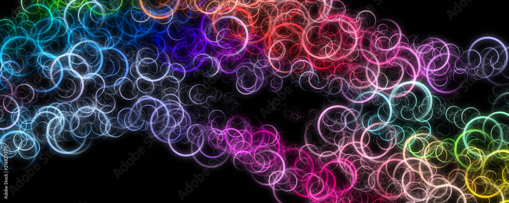 Obraz premium Fantastic circle design panorama background illustration