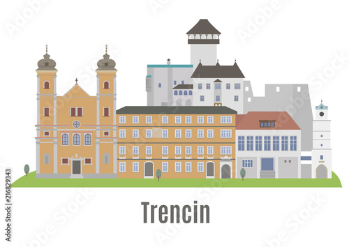 Trencin, city in western Slovakia