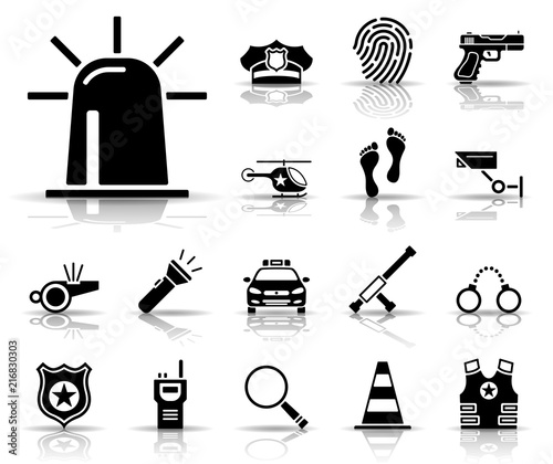 Polizei - Iconset (Schwarz)