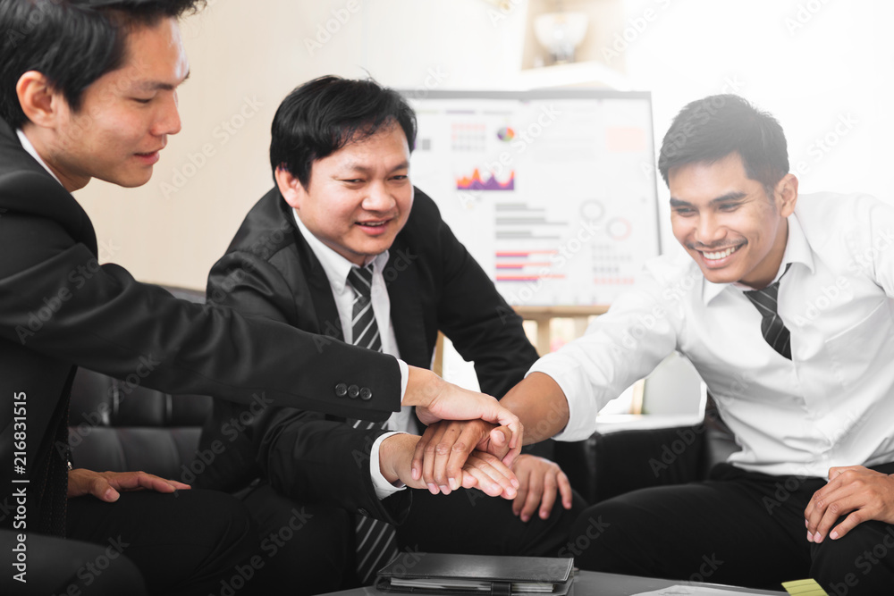 business team discussing strategy and planning project to investment at office business team discussing strategy and planning project to investment at office