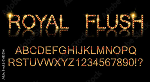 Beautiful vector illustration of retro letters