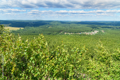 View from Lipovaya Mount. It mountain in the Sverdlovsk region, in the village Chernoistochinsk