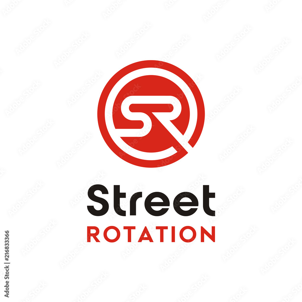 Circular Initial SR for apps logo design inspiration Circular Initial SR for apps logo design inspiration