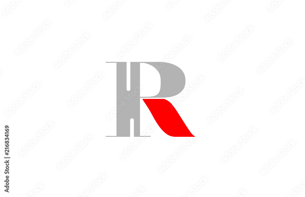 grey red alphabet letter r logo company icon design grey red alphabet letter r logo company icon design