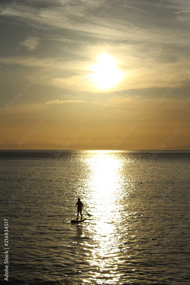 Fototapeta premium 夕陽とsup