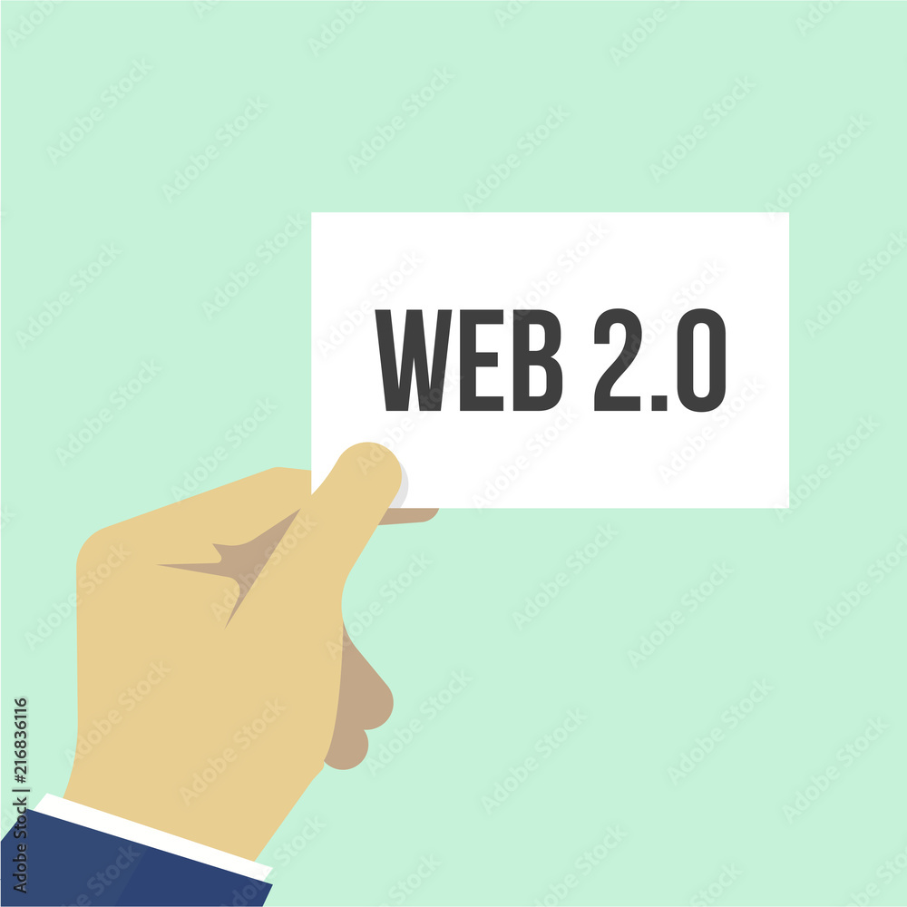 Man showing paper WEB 20 text Man showing paper WEB 20 text