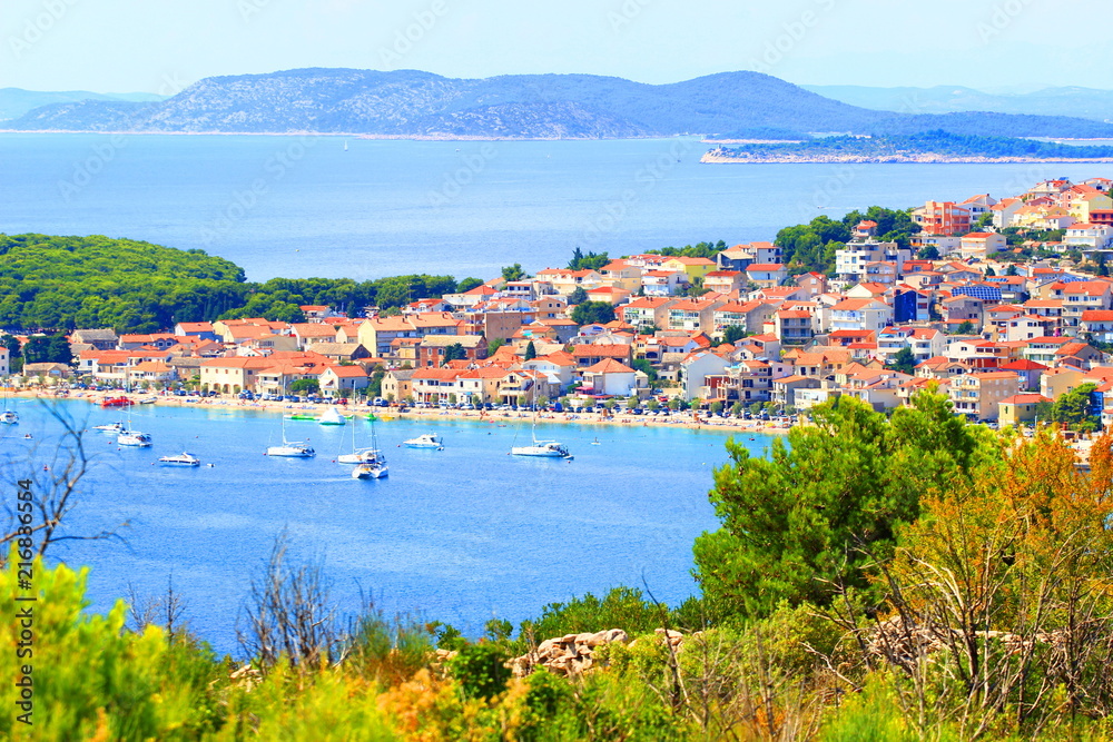 Primosten, beautiful touristic destination on Adriatic sea in Croatia