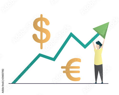 stock market eye catching illustration design