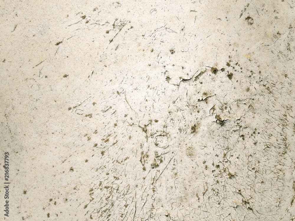 Obraz premium Old cracked paint texture on the wall. Close-up of vintage damaged surface