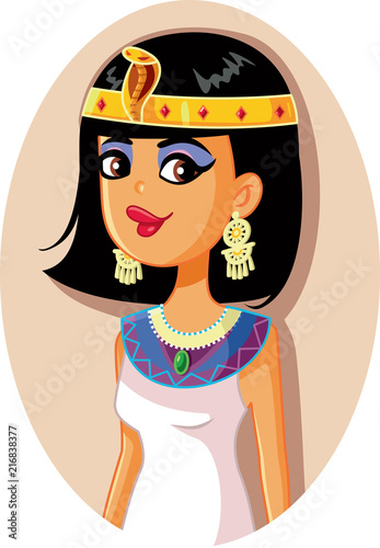 Cleopatra Egyptian Queen Vector Illustration