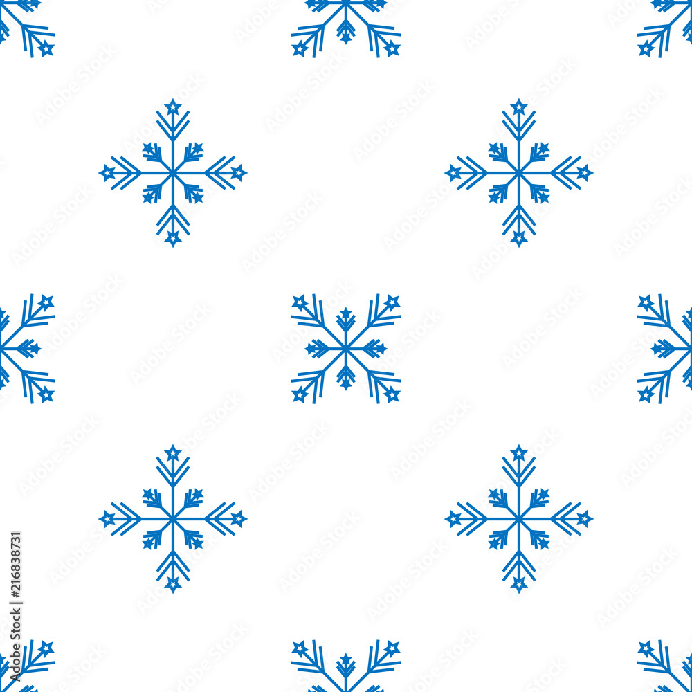 Seamless pattern of winter snowflakes Seamless pattern of winter snowflakes