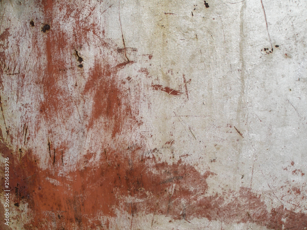 Distressed wall abstract texture. Grunge background with scrapes on the paint