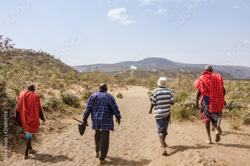 Local tour guides showing the way to Hell's Gate National Park