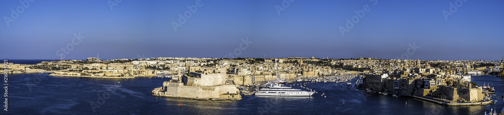 Panoramic skyline of Valleta Malta