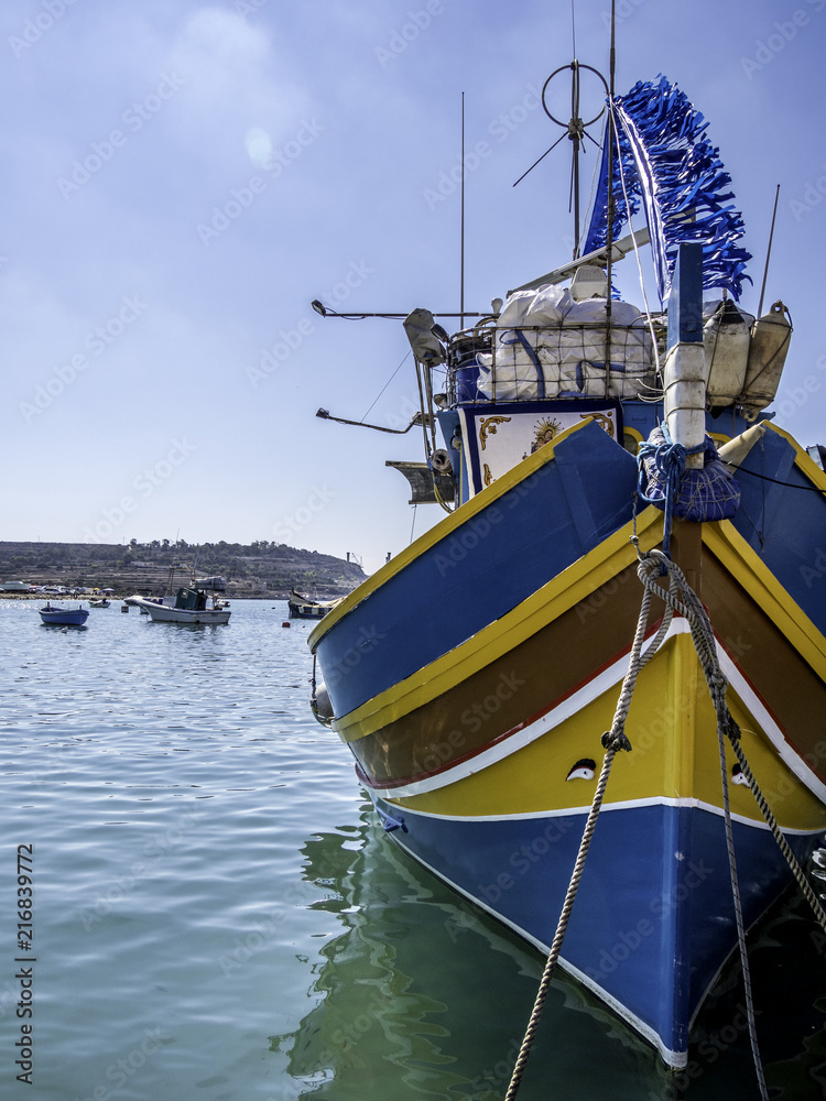 Traditional fishermen boat in Malta