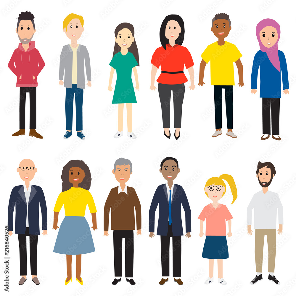 diverse people vector.illustration EPS 10. diverse people vector.illustration EPS 10.