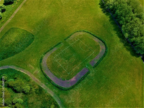 Aerial football palyground photo