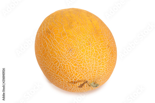 Big juicy melon on a white background