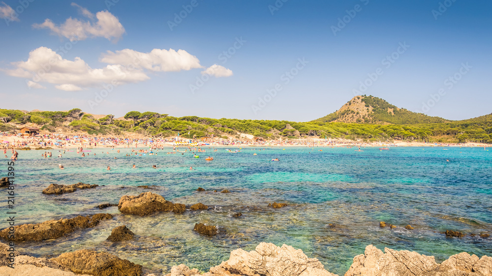 Turquoise sea and mountains in Majorca