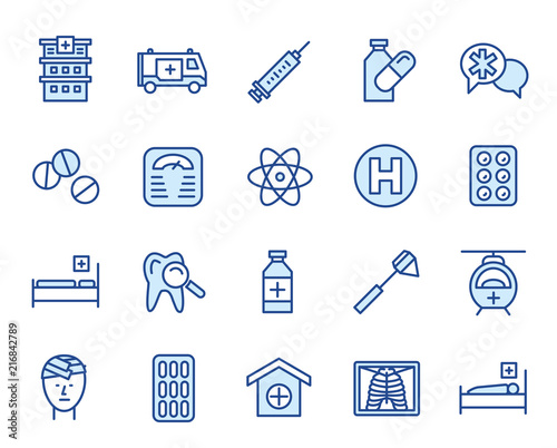 Medical Ambulance Vector Icon Set 