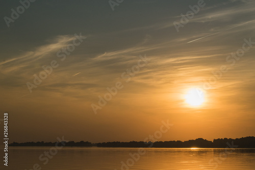 Sunset at Volga river in Kazan, Russia © tasha