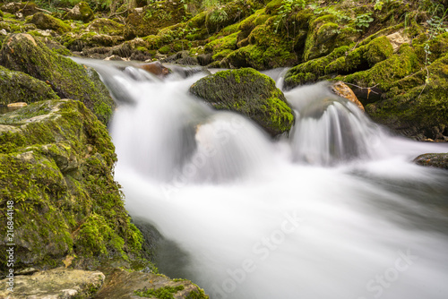 River of the Bigar Waterfall above the cascade Romania