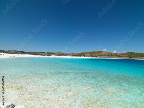 Salda lake beach in Burdur province of Turkey © murattellioglu