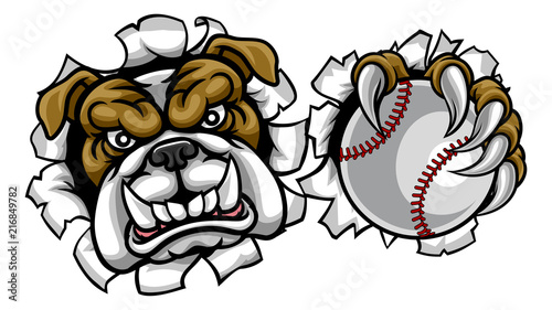 Bulldog Baseball Sports Mascot