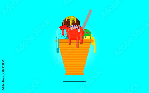a glass with ice cream for National Creative Ice Cream dey