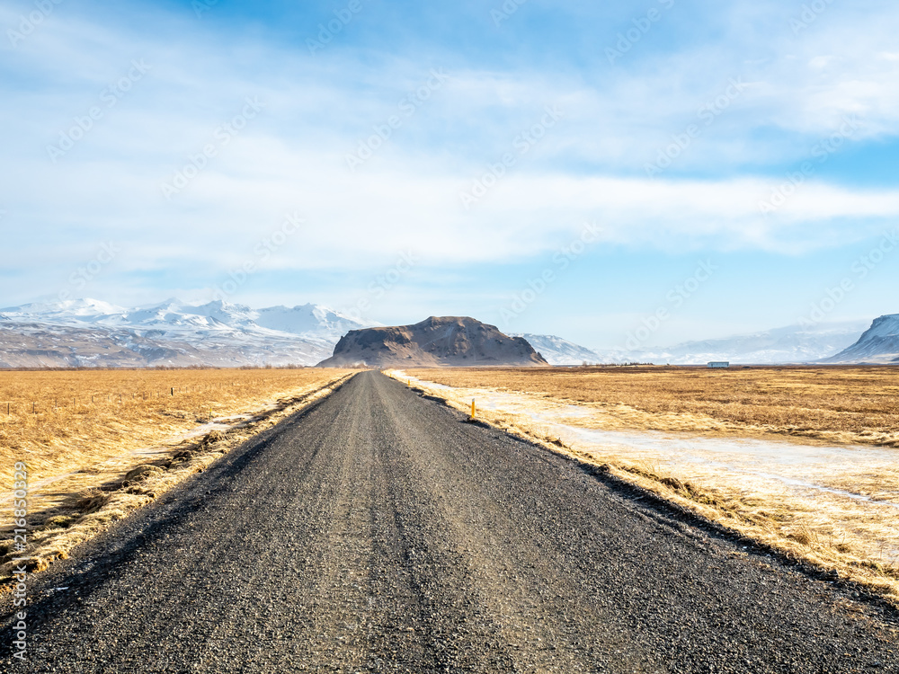 Rural road in Iceland