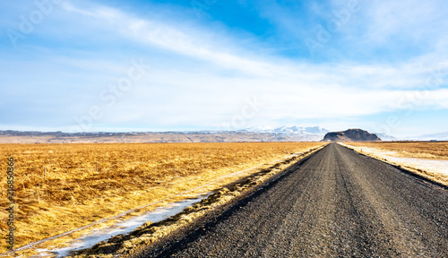 Rural road in Iceland