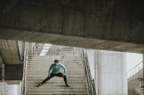 Young man exercise in urban environment © BGStock72