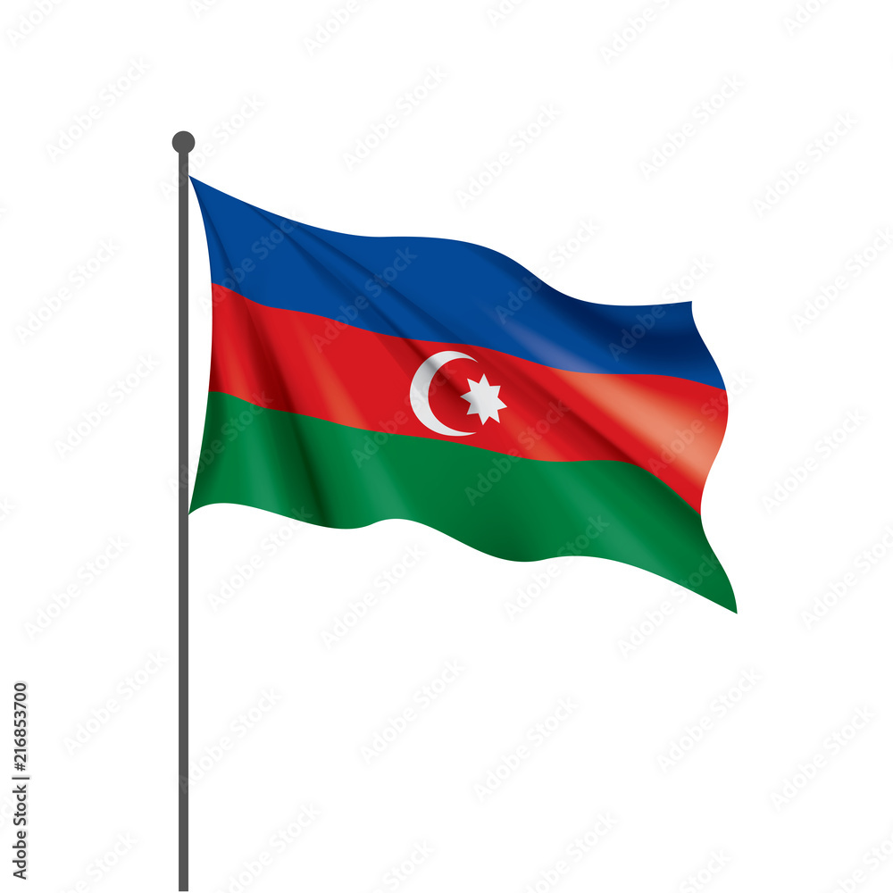 Azerbaijan flag, vector illustration Azerbaijan flag, vector illustration