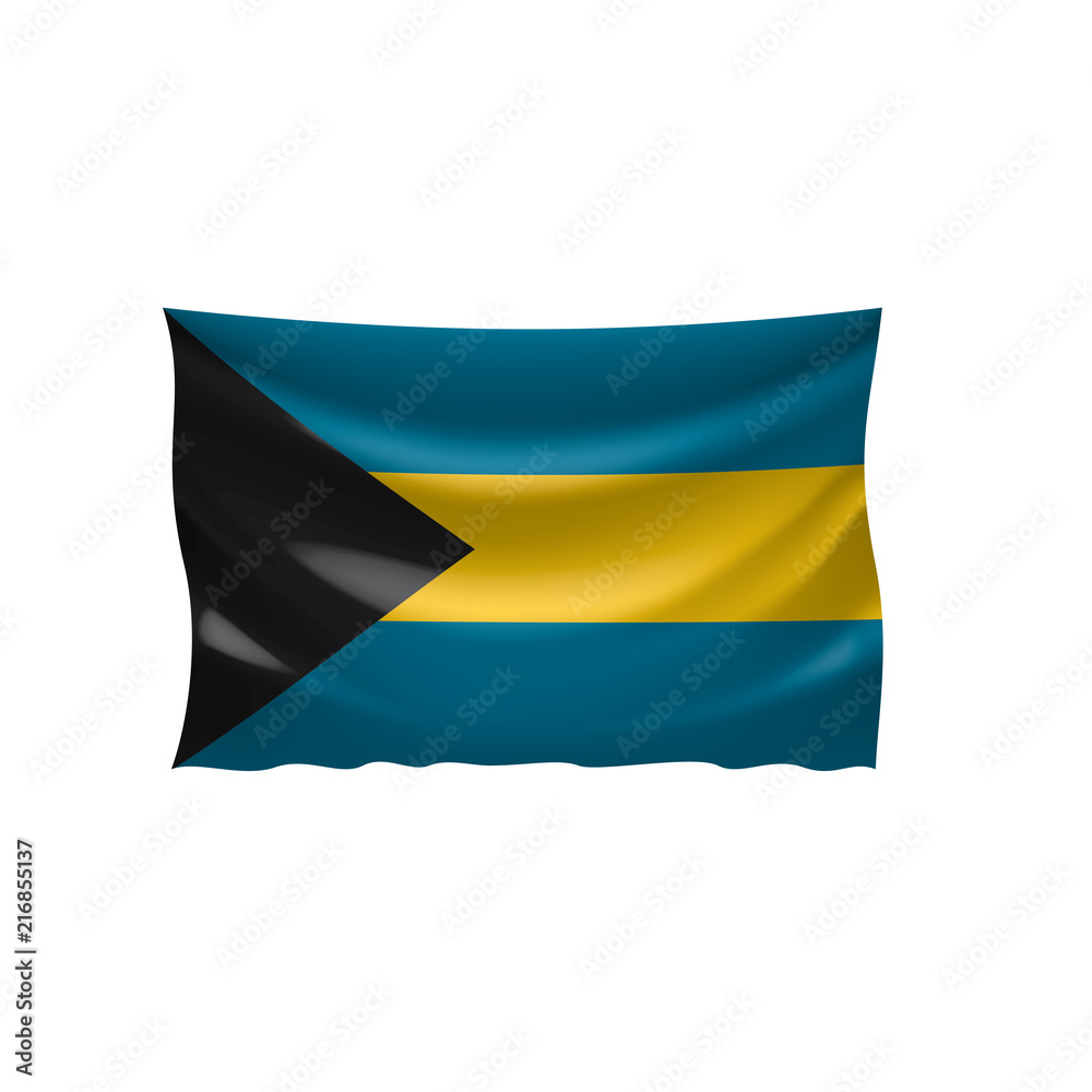 Obraz premium Bahamas flag, vector illustration