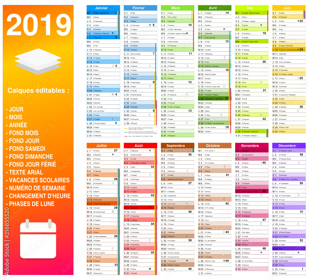 Calendrier 19 Sur 12 Mois Modifiable Avec Non Vectorises Calendrier Scolaire Complet Numeros D Urgence Lune Semaine Stock Vector Adobe Stock Calendrier 19 Sur 12 Mois Modifiable Avec Non Vectorises Calendrier Scolaire Complet Numeros D Urgence Lune Semaine Stock Vector Adobe Stock