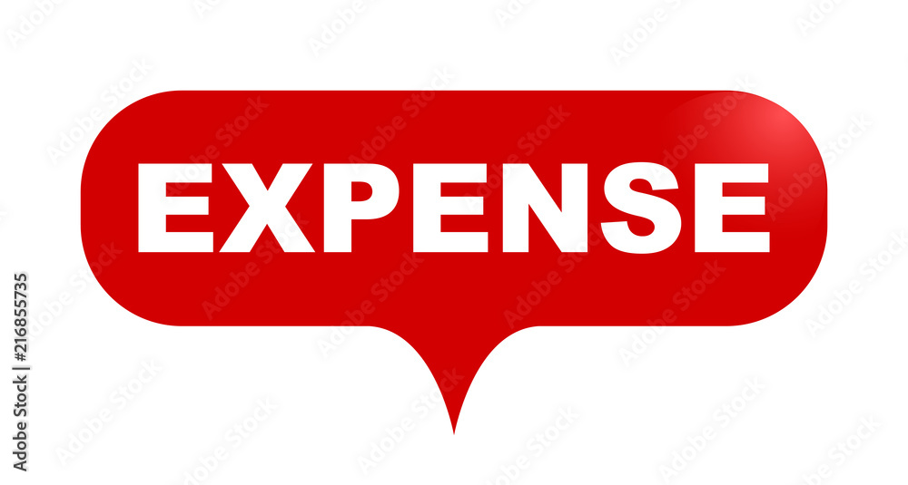 red vector bubble banner expense red vector bubble banner expense