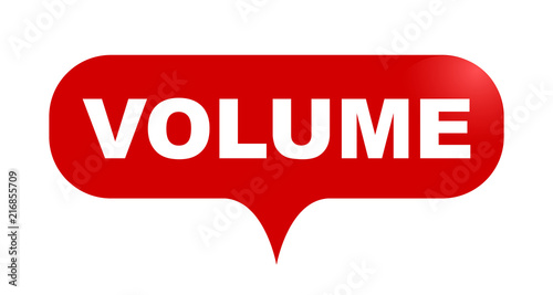 red vector bubble banner volume