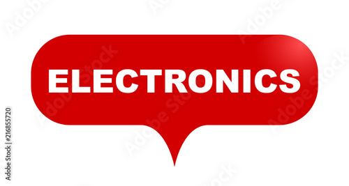 red vector bubble banner electronics