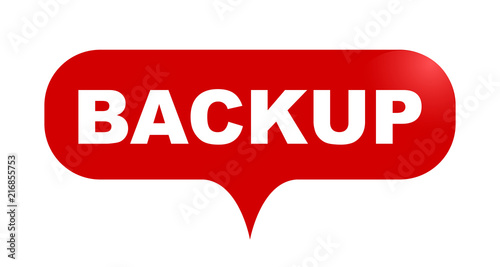 red vector bubble banner backup