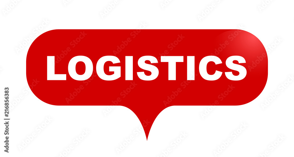 red vector bubble banner logistics red vector bubble banner logistics