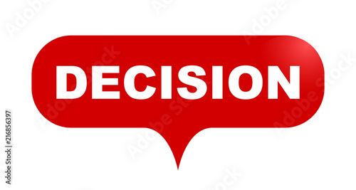 red vector bubble banner decision